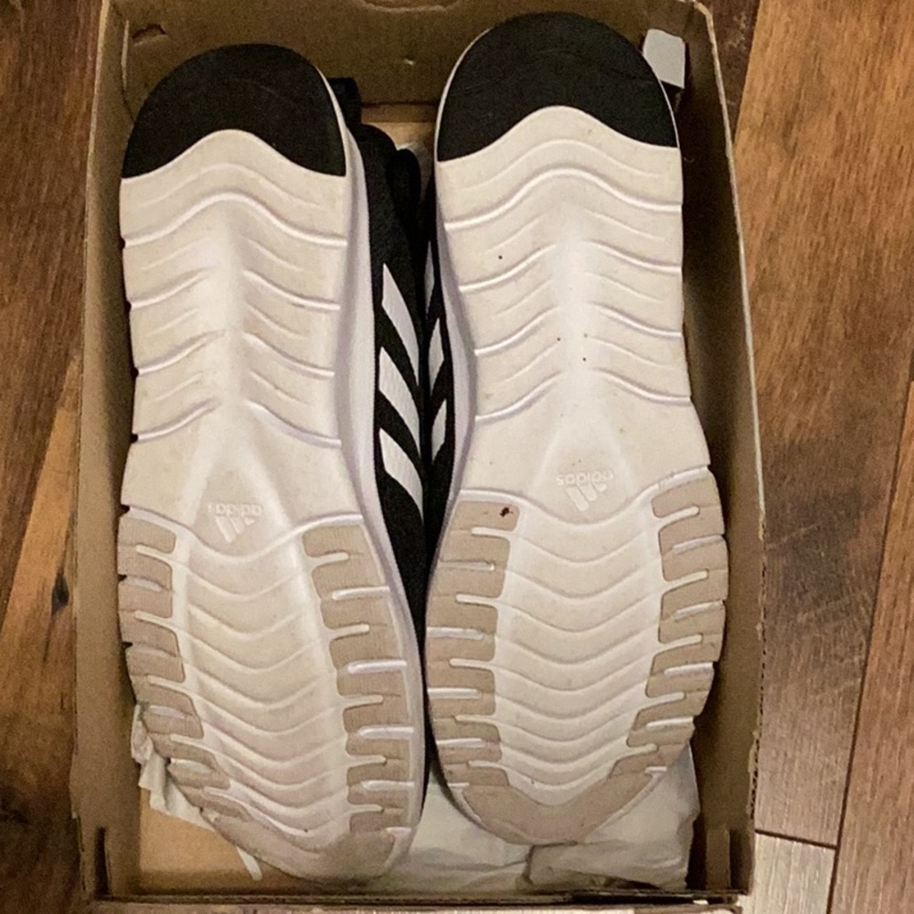 Adidas Nario Move Running Shoes - Black/White Sz 7 - Picture 6 of 10